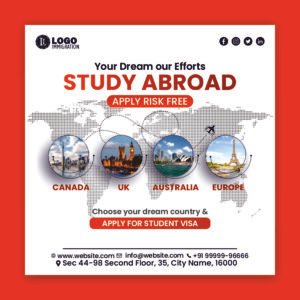 Study in Abroad Post Design 800x800 2