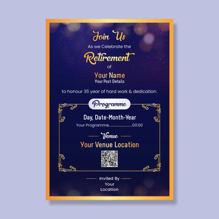 Retirment Invitation Post CorelDraw Design