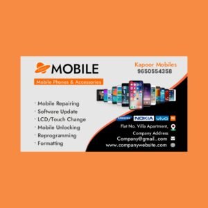 Mobile Shop Business Card CorelDraw Design