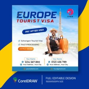 Europe Tourist Visa Post Design 800x800 1