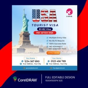USA Tourist Visa Post Design