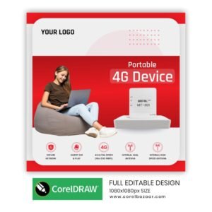 Wireless Connection Wifi Post CorelDraw Design