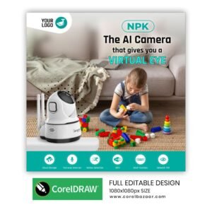 ai security camera Post CorelDraw Design