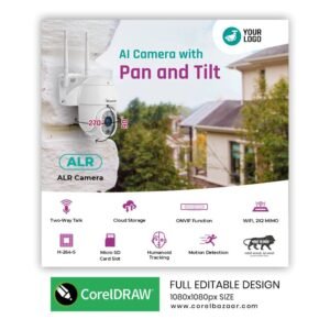 360 Degree CCTV Camera CorelDraw Design