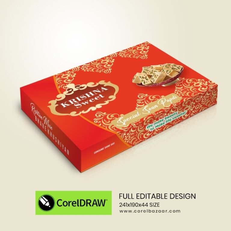 Sweet Box Packaging CorelDraw Design