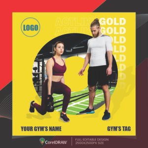 GYM Workout Post CorelDraw Design