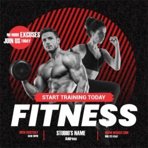 Gym Fitness Post Coreldraw Template 800X800