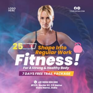 Gym Workout Post CorelDraw Template