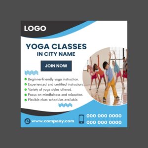 Yoga Classes Post Design Template 800x800 1